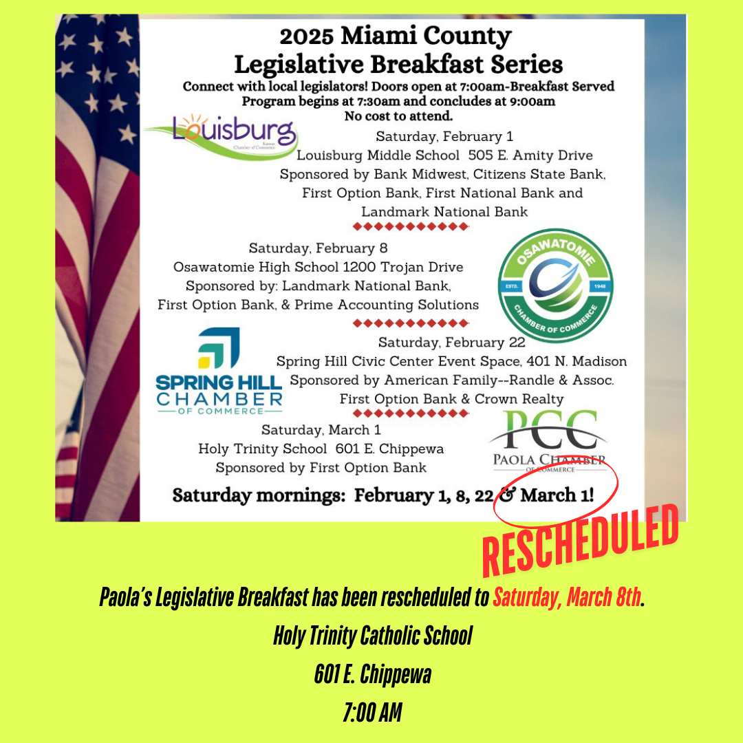 Legislative Breakfast Rescheduled